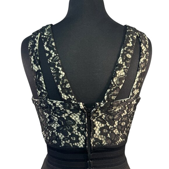 Speechless Size 5 Black & Cream Lace Sleeveless Party Dress - Picture 5 of 6